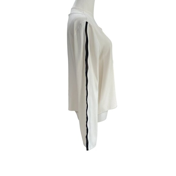 Ramy Brook Ivory Long Sleeve Blouse Medium Minimalist Career Chic Workwear - Picture 7 of 10